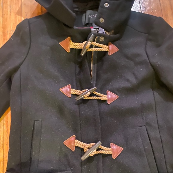 J.CREW WOOL NAVY BLACK Nautical TOGGLE COZY LONG Coat GORG CLASSY - Picture 5 of 16